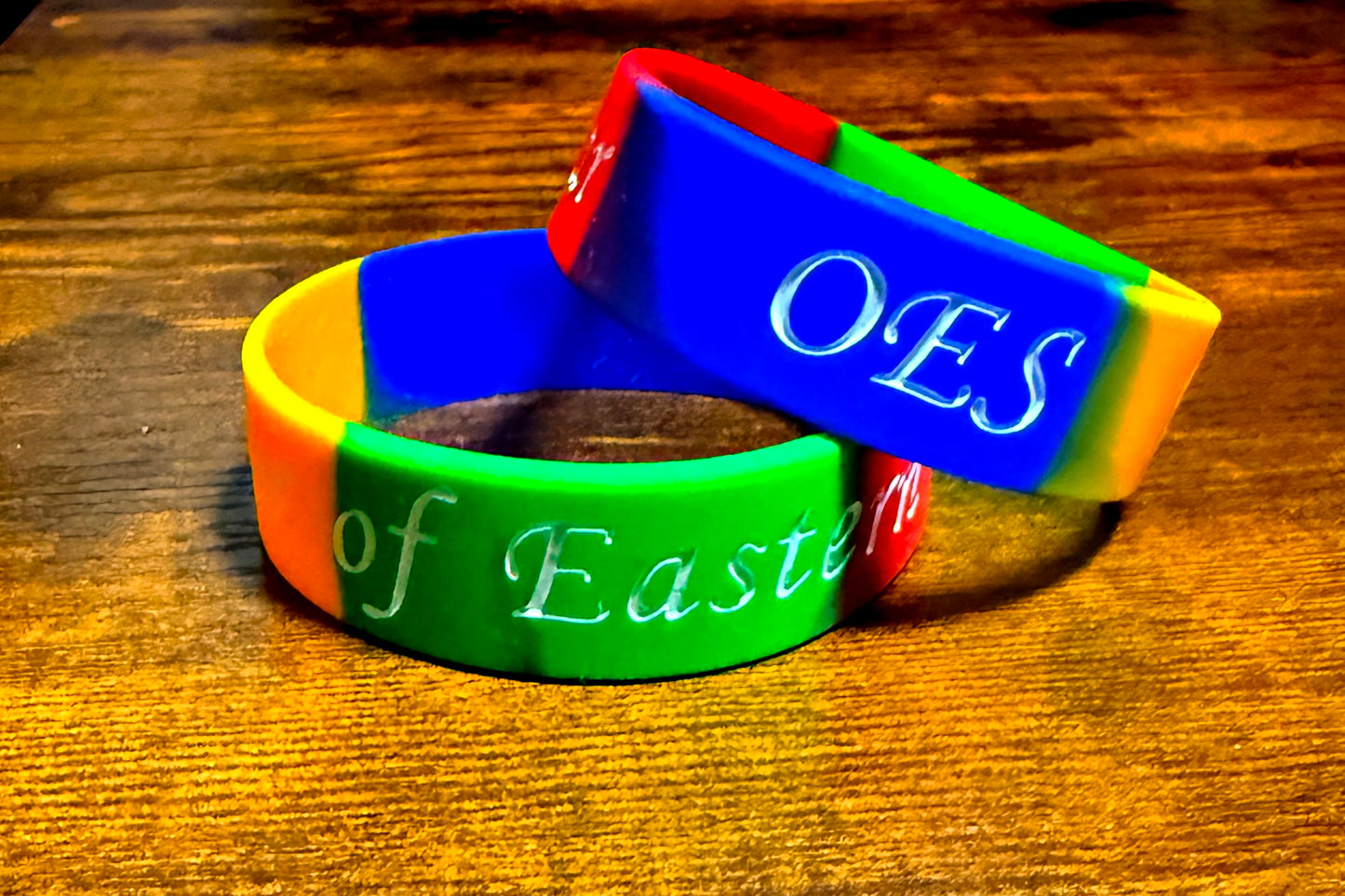 OES Bracelet / Order of the Eastern Star Bracelet / OES Rubber / Soft PVC Oversize Thick Bracelet
