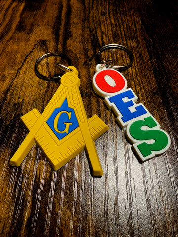 OES / Mason - Order of the Eastern Star / Masonic Letter Key Chain Bundle