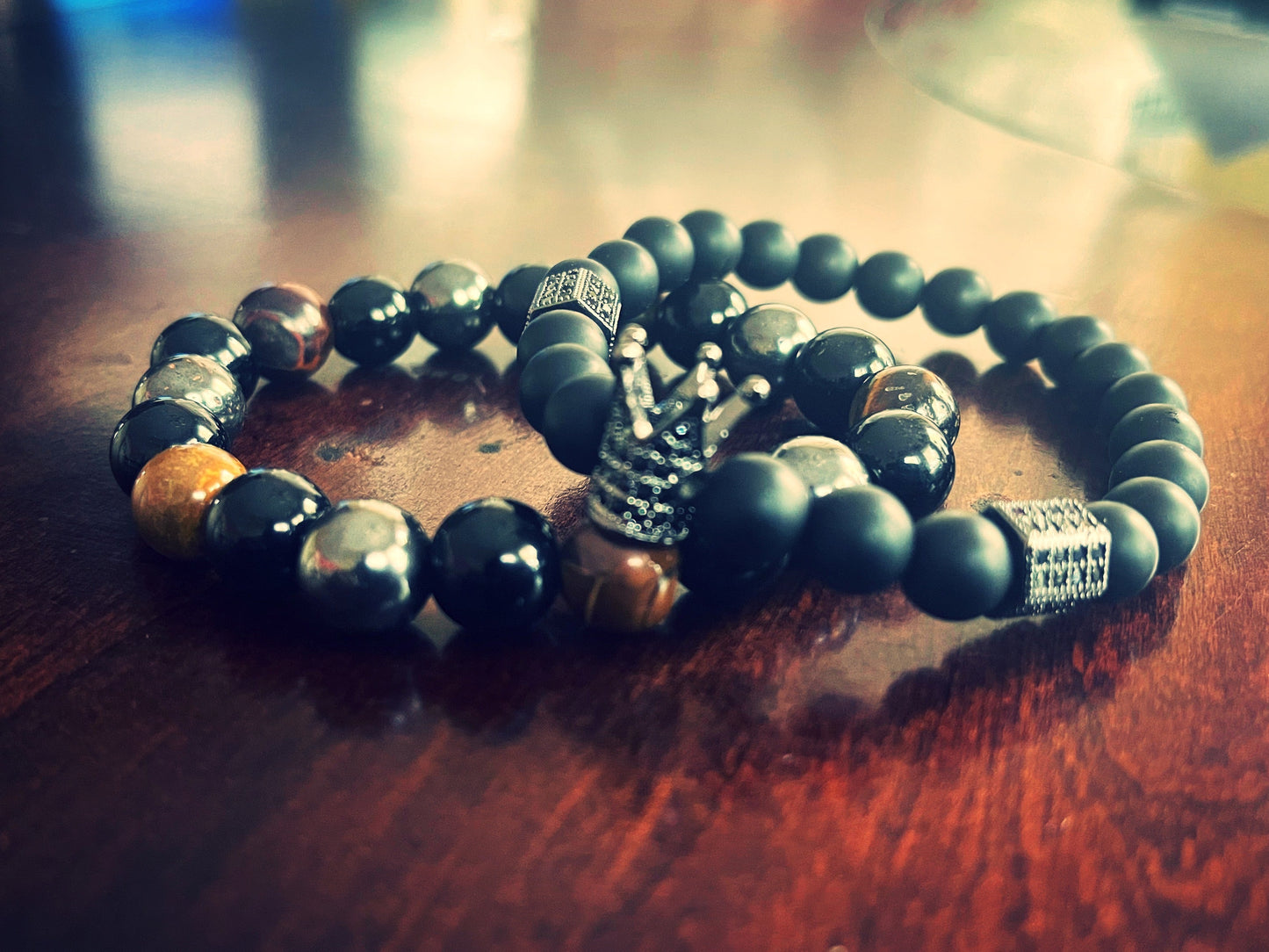 I Am King Set - Obsidian, Tiger's Eye, and Hematite - 550strong