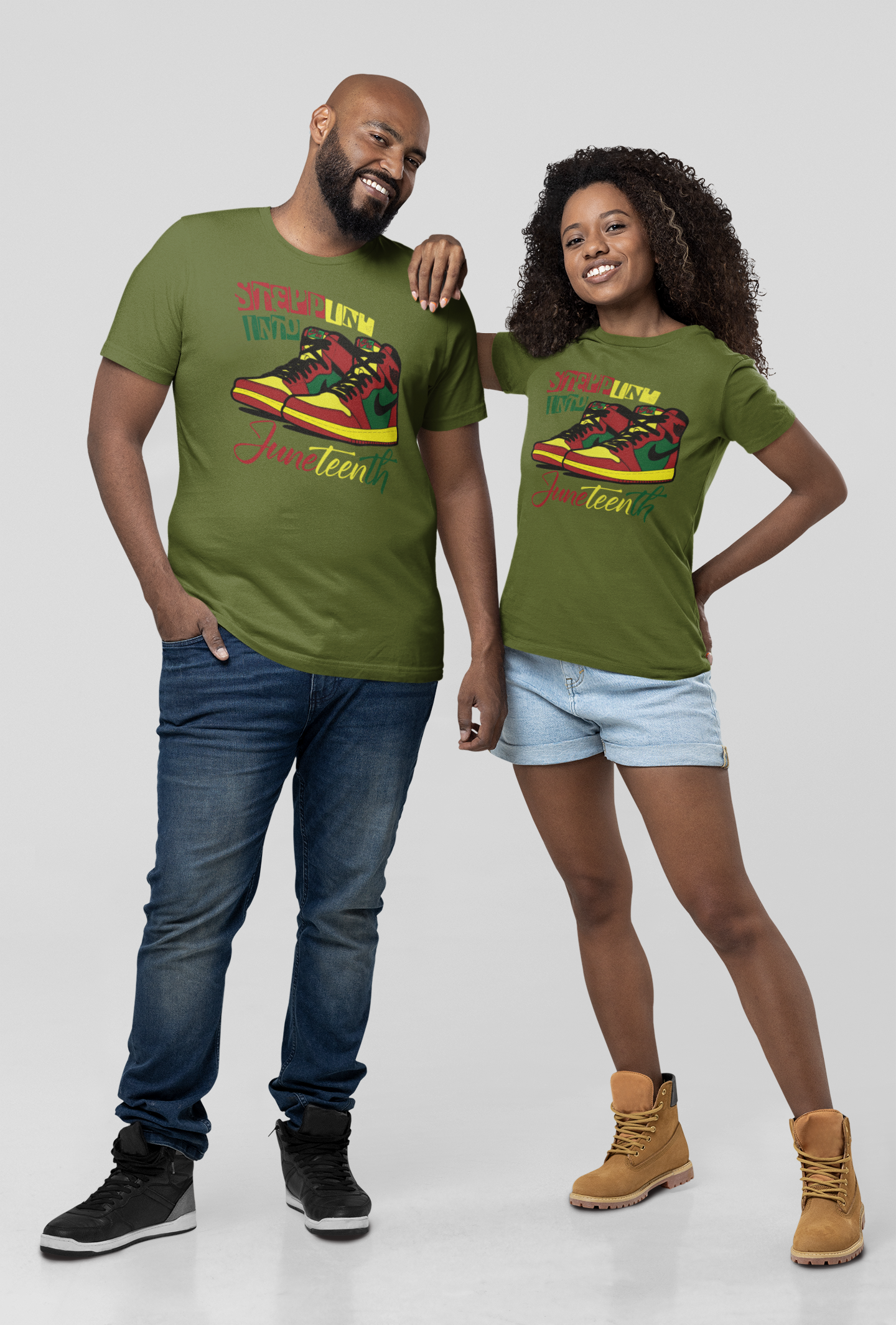 Juneteenth Shirt - Steppin Into Juneteenth - AF1 - J1 - 550strong