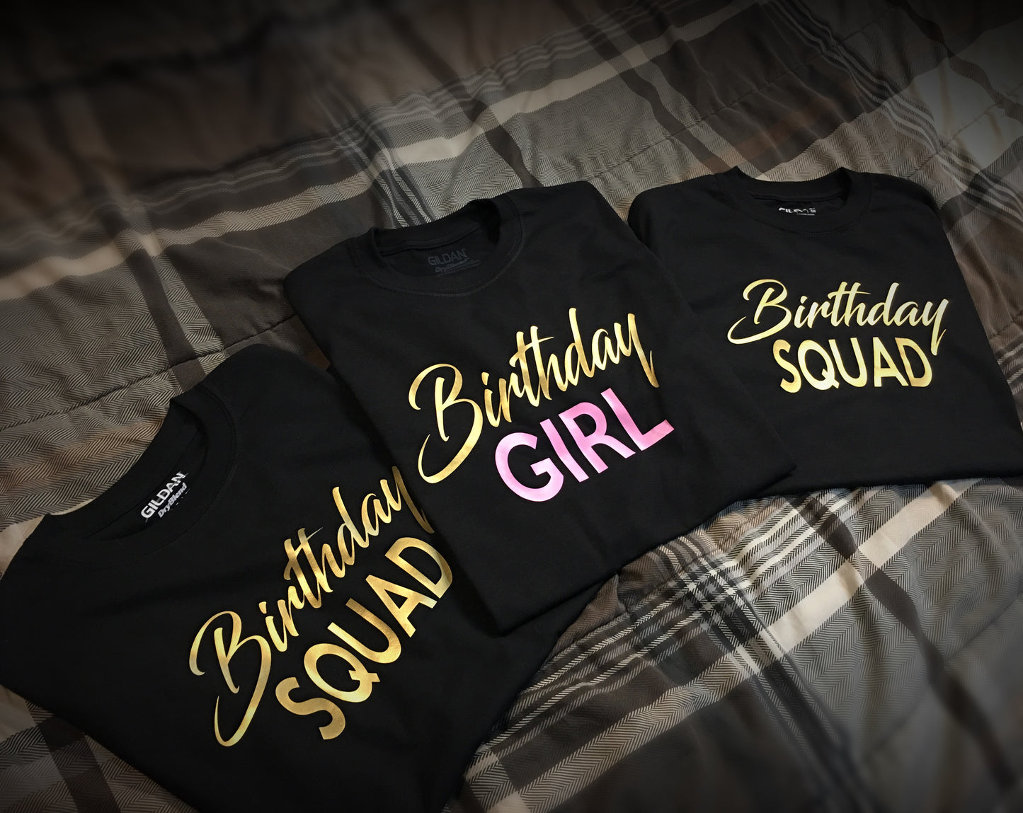 Birthday Girl and Squad T-Shirt - Pink One