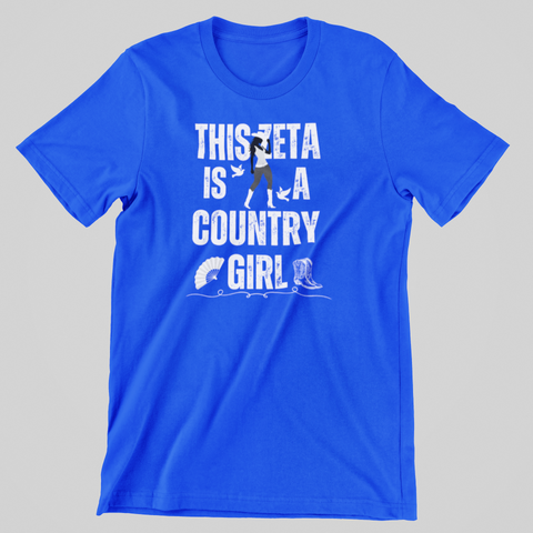 Zeta Phi Beta “Country Girl” T-Shirt – Trail Ride Sorority Shirt for Finer Women