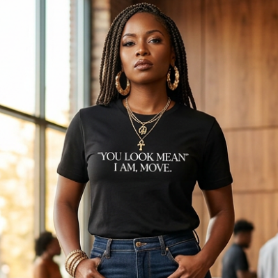 “You Look Mean” Funny Statement Tee | Bold & Sarcastic Graphic Shirt - 550strong