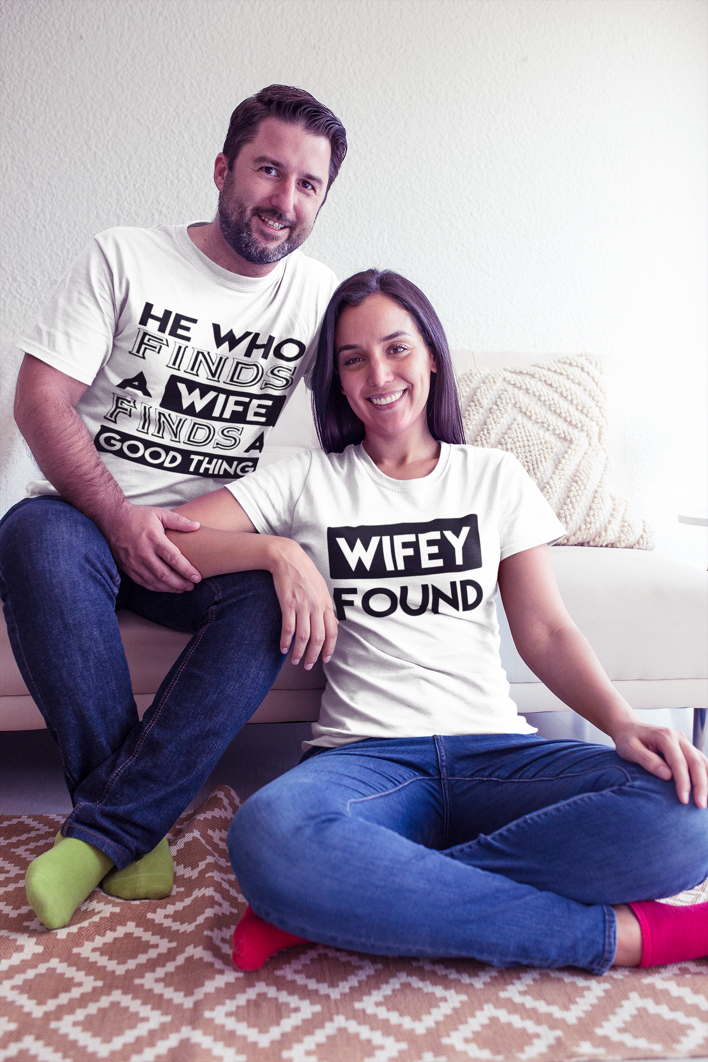 Family - He Who Finds A Wife/Wifey Found T-Shirt - White Edition - 550strong