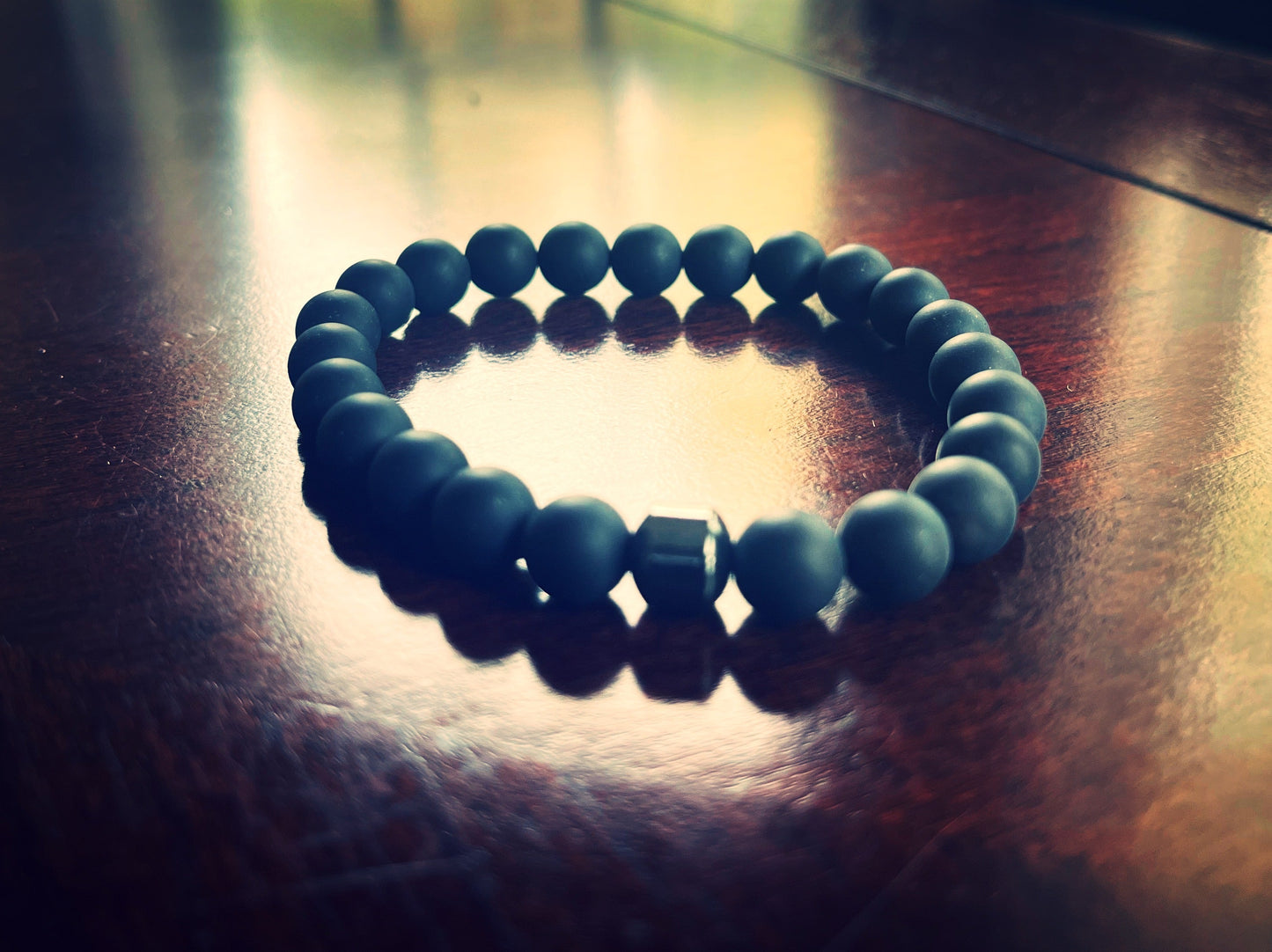 Natural Stone Beaded Bracelets with Hematite | Natural Stone Beaded Bracelet - 8mm; 19-19.5 cm - 550strong