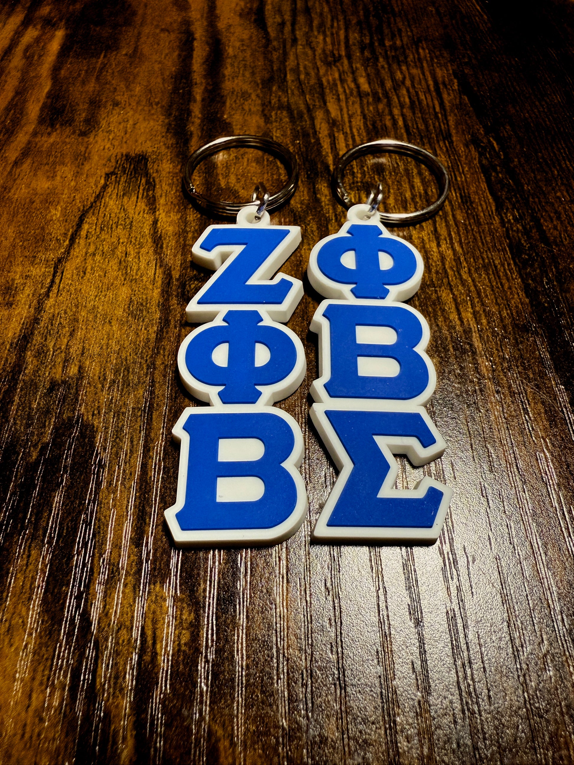 Zeta Phi Beta and Phi Beta Sigma Letter Key Chain - 550strong