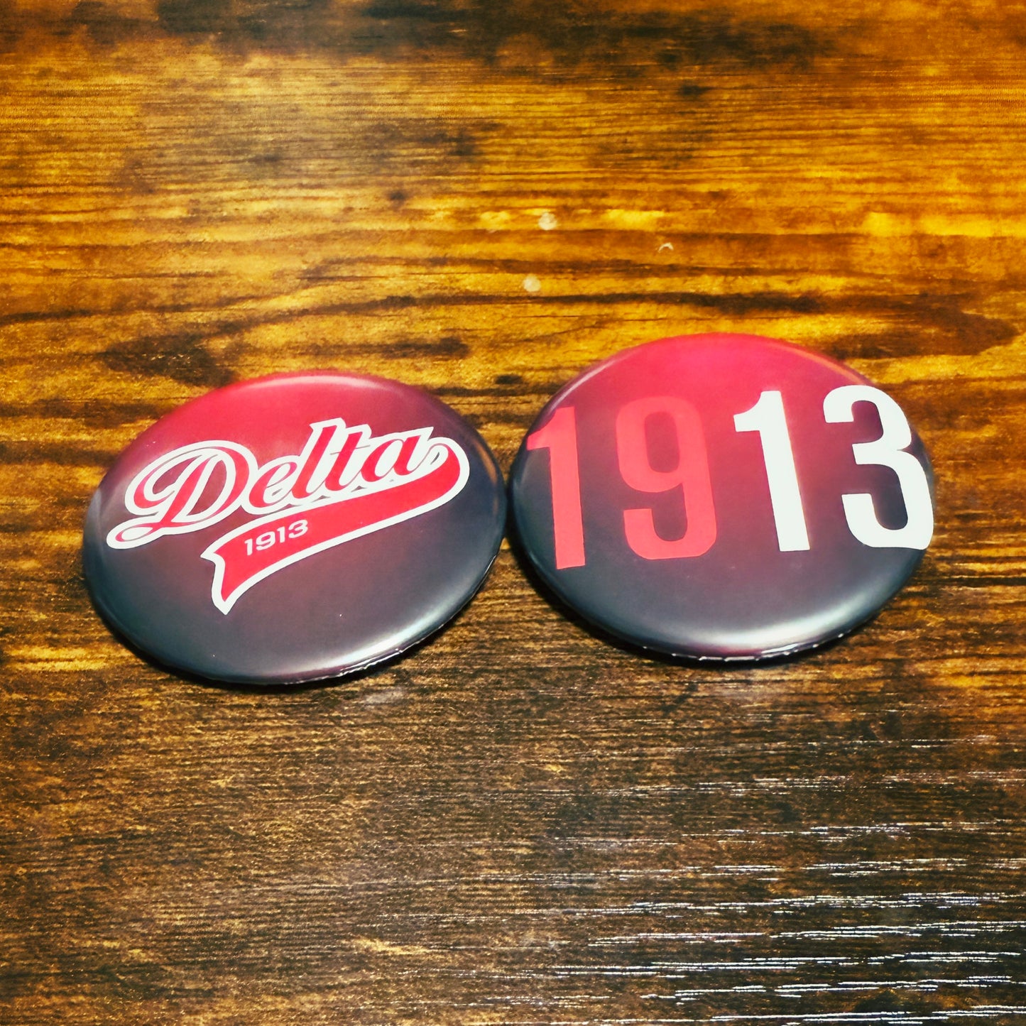 Delta Sigma Theta Button - Delta Swoosh 13 Bundle - 2.25"
