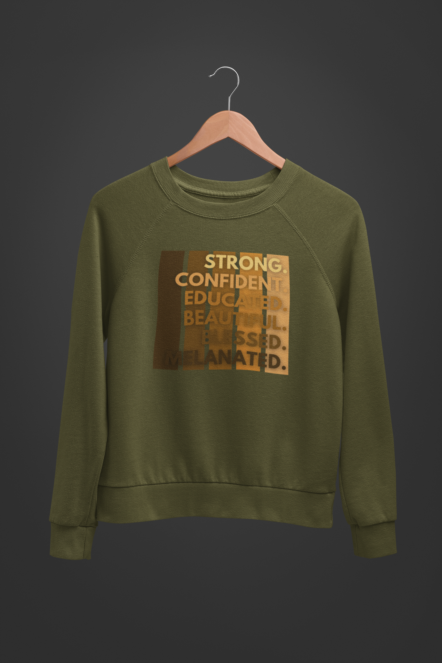 Strong, Confident, Educated, Beautiful, Blessed, Melanated - Sweatshirt - 550strong