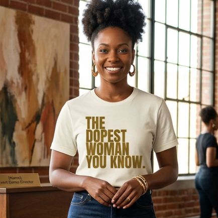 The Dopest Woman You Know Shirt | Women Empowerment Tee | Black Girl Magic Graphic T-Shirt | Stylish Statement Tee for Women - 550strong