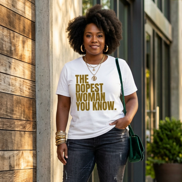 The Dopest Woman You Know Shirt | Women Empowerment Tee | Black Girl Magic Graphic T-Shirt | Stylish Statement Tee for Women - 550strong