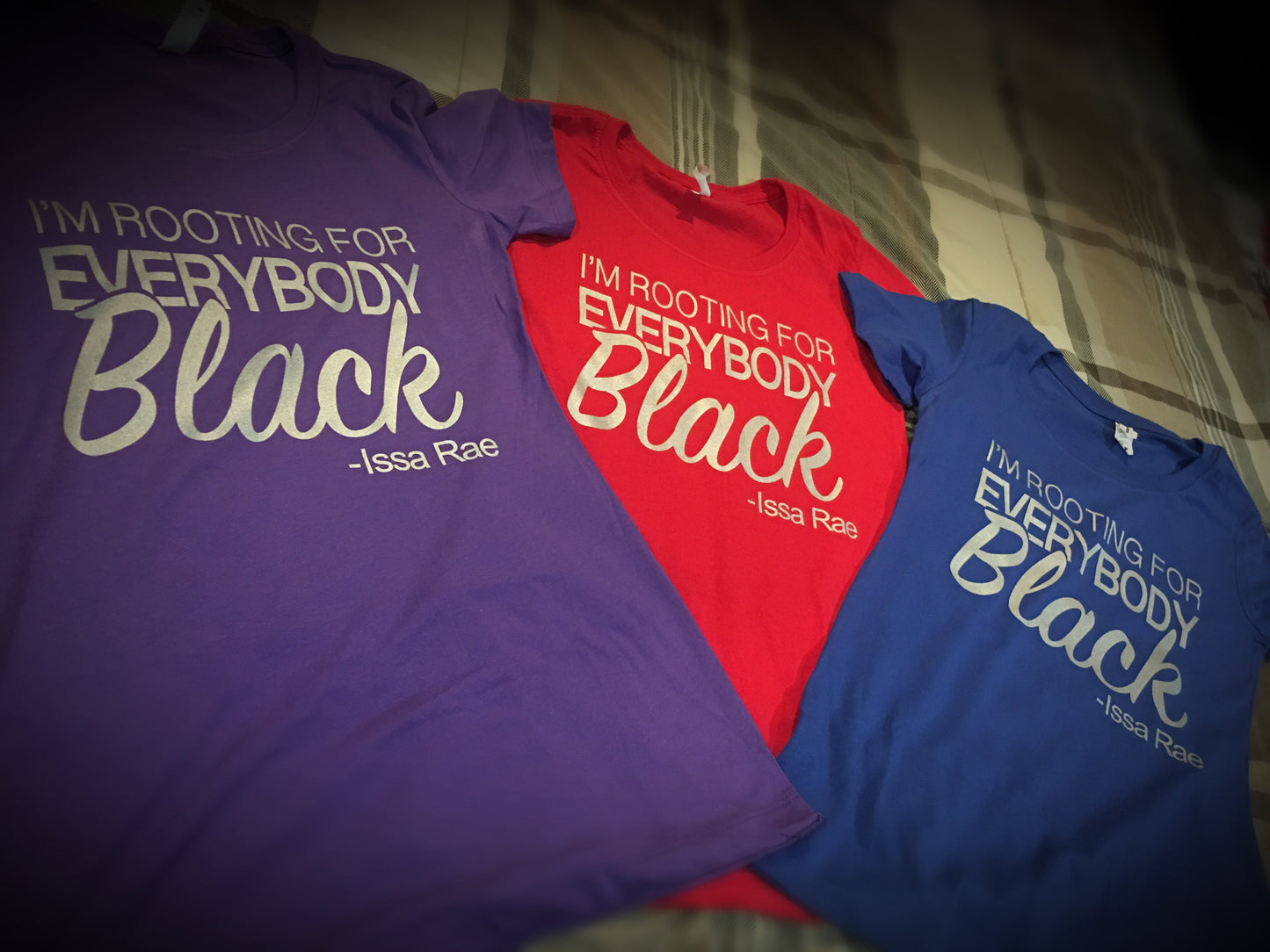 BLM - I'm Rooting for Everyone Black T-Shirt - Red, Purple, or Blue - 550strong