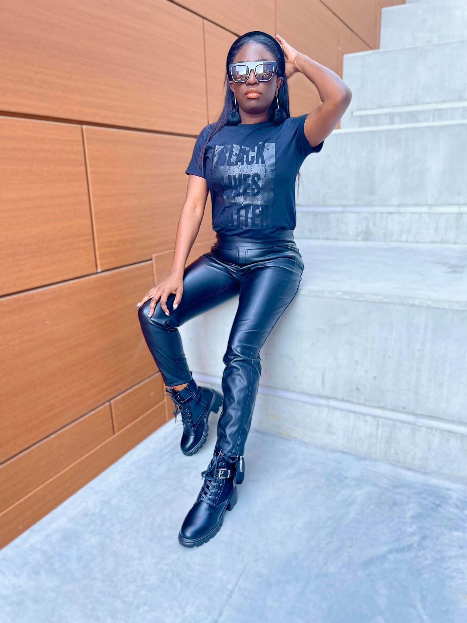 BLM - Black Lives Matter Shirt | Black on Black Distress Edition - 550strong