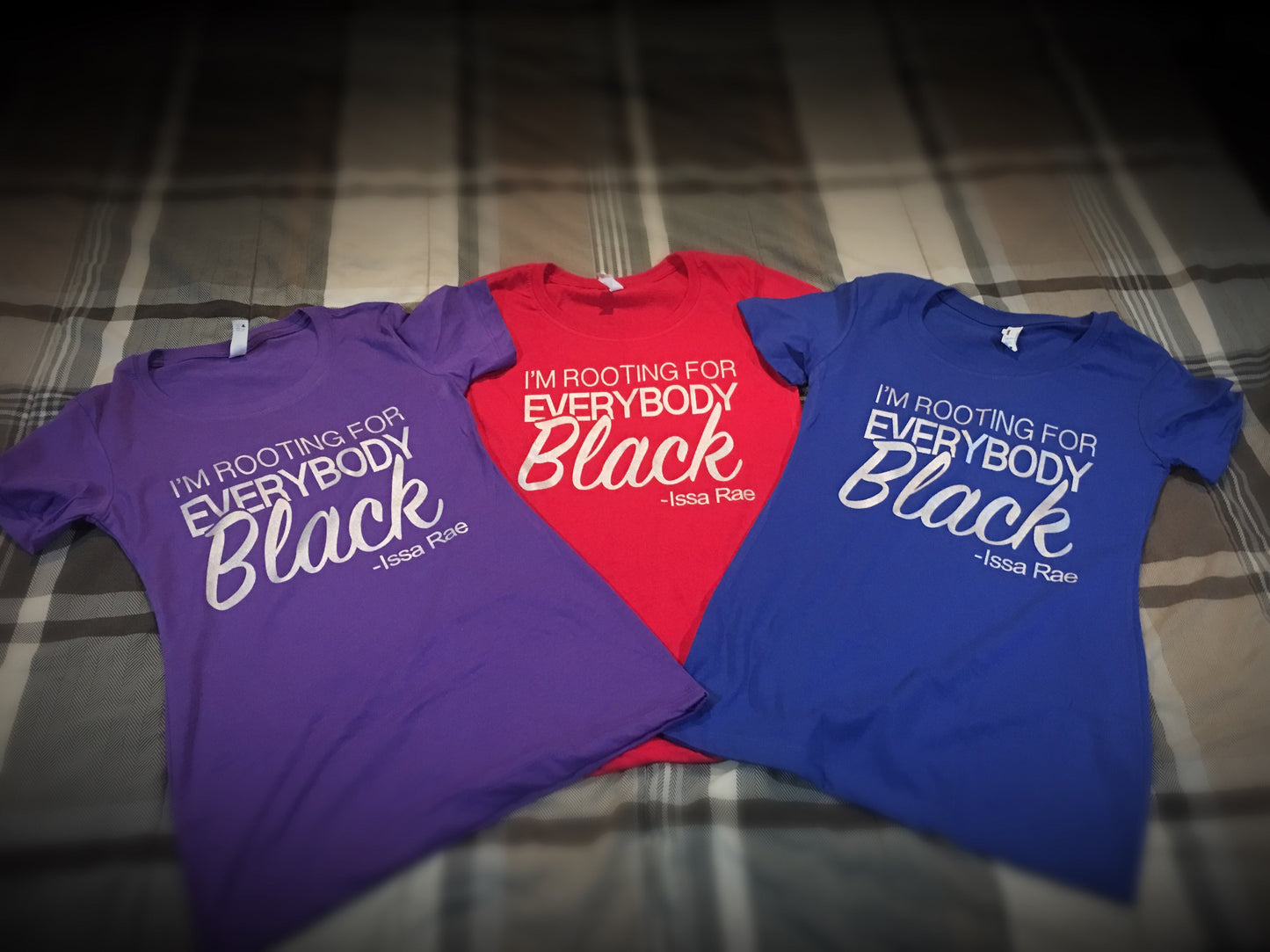 BLM - I'm Rooting for Everyone Black T-Shirt - Red, Purple, or Blue - 550strong