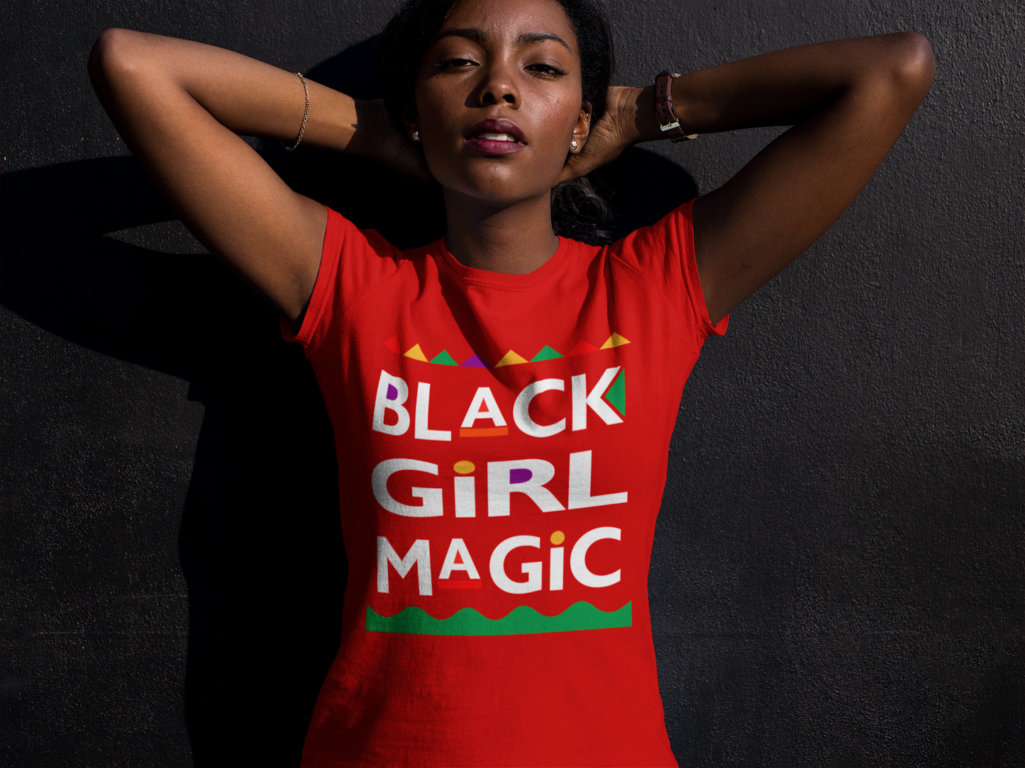BLM - Black Girl Magic 90's Edition Shirt - Red - 550strong