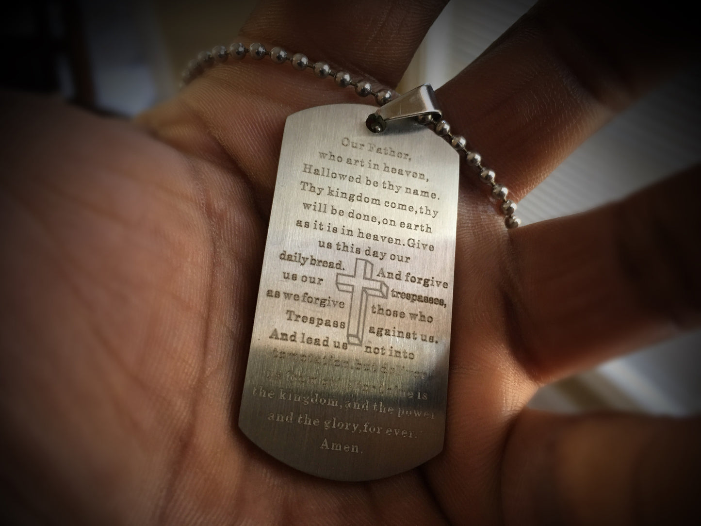 Pendant - Our Fathers Prayers Dog Tag - 550strong
