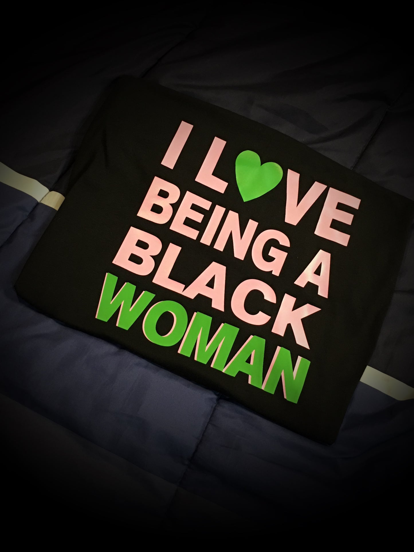 BLMW - I Love Being A Black Women (Pink and Green) Shirt