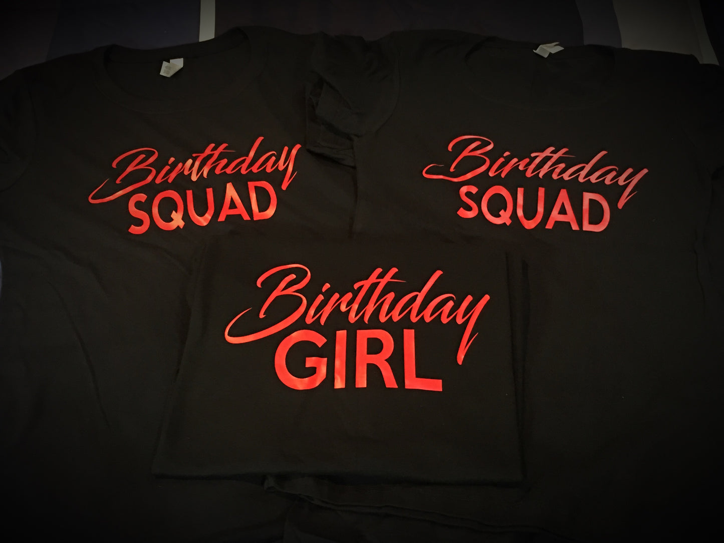 Birthday Girl and Squad T-Shirt - Red Edition