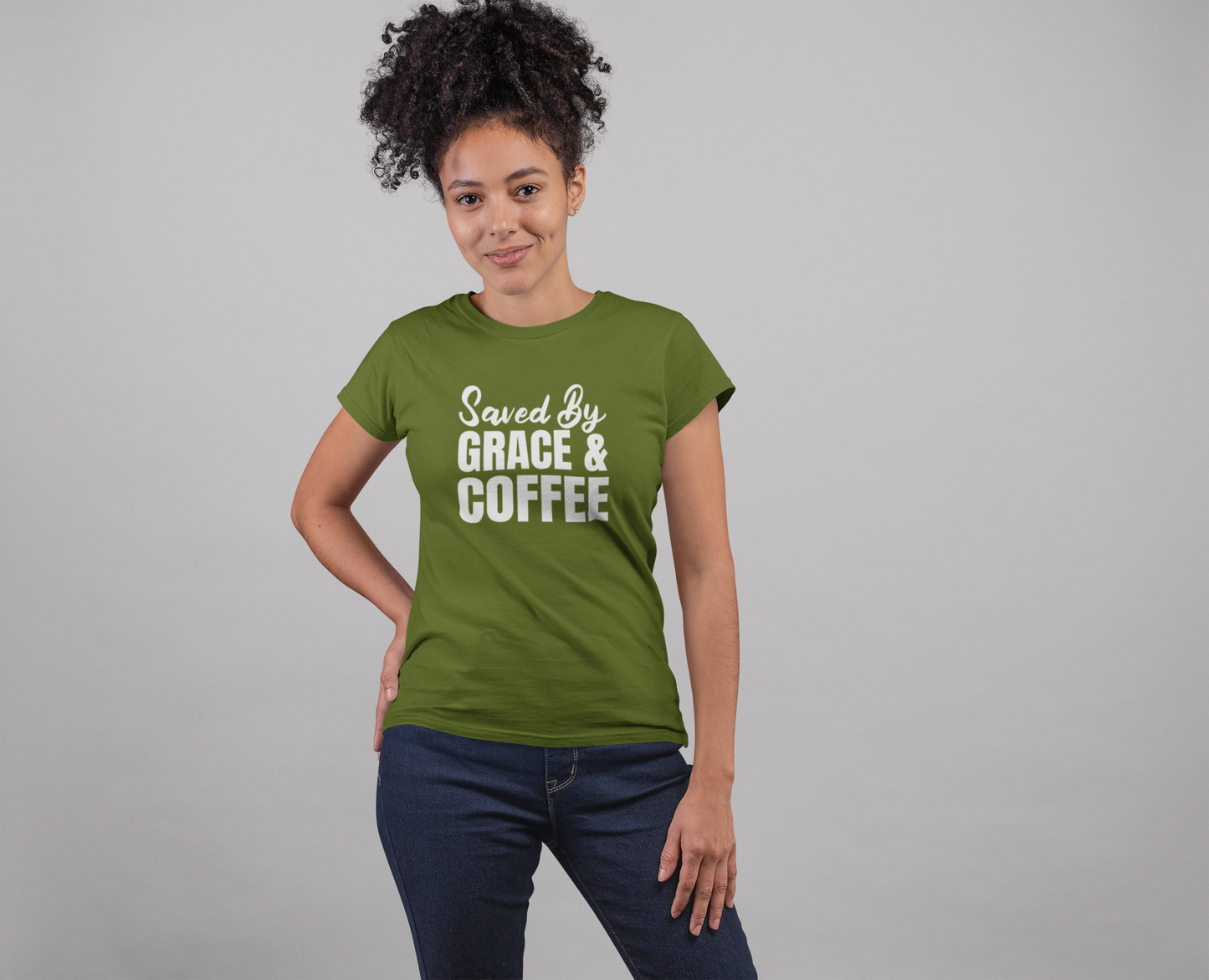 Saved By Grace and Coffee T-Shirt