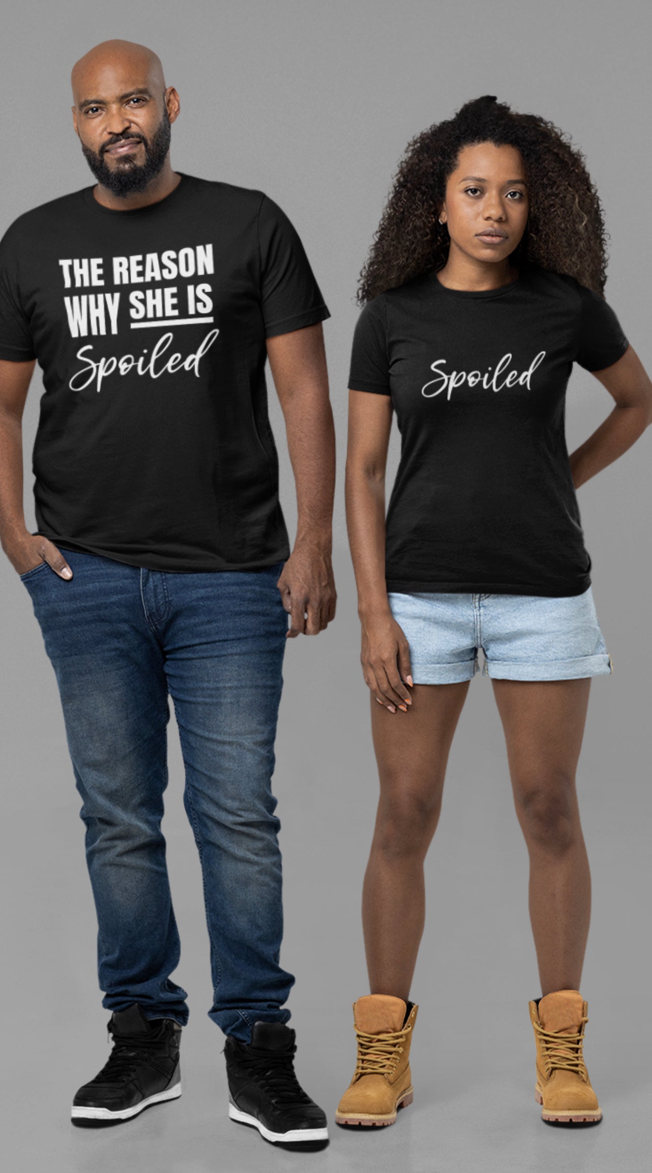 Couples - I'm the reason why she is spoiled / Spoiled couple shirt