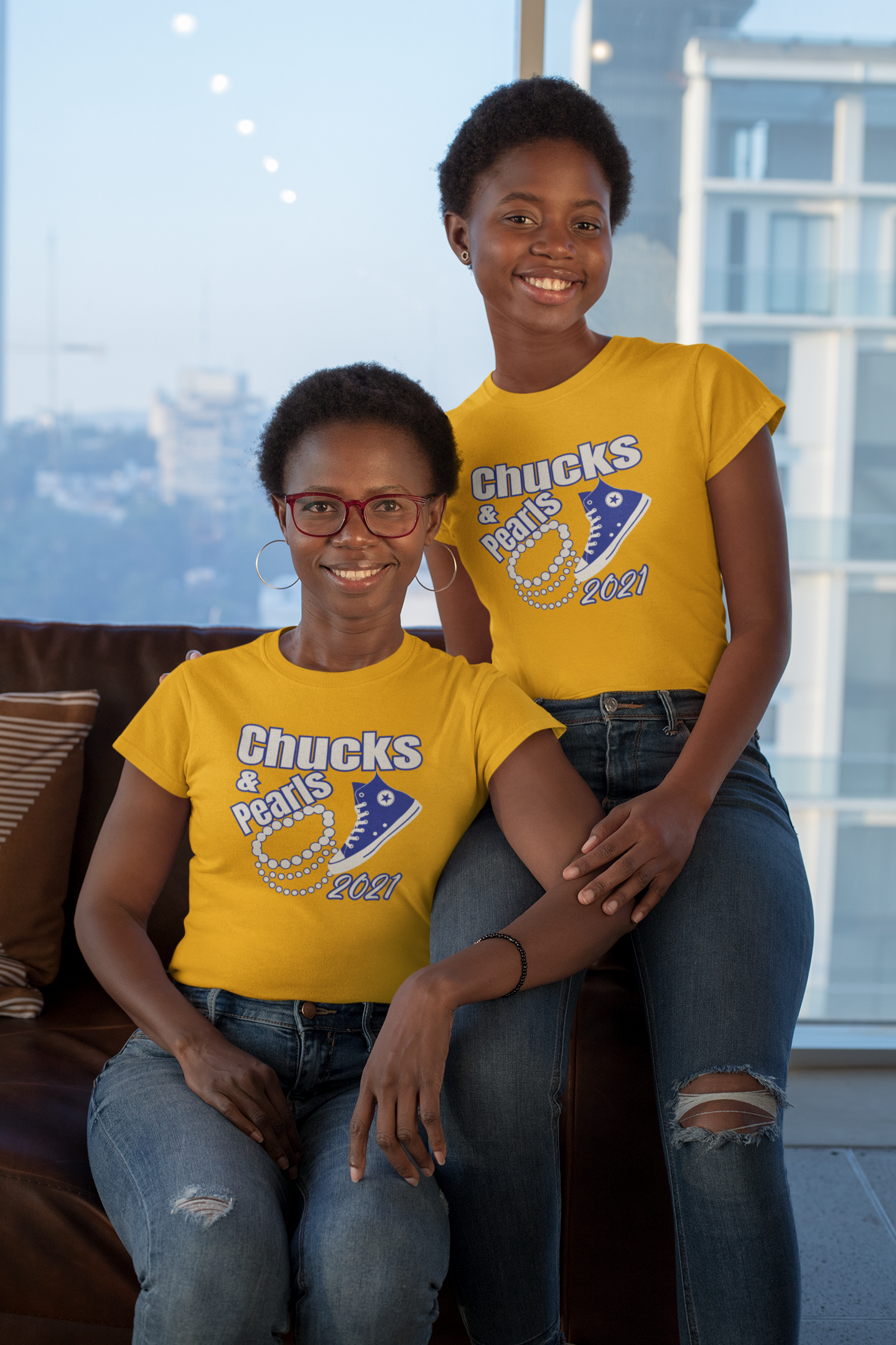Chucks and Pearls Kamala Harris MVP Shirt - Gold Edition