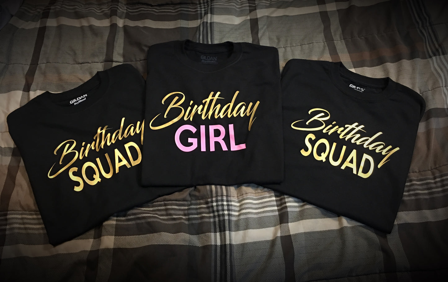 Birthday Girl and Squad T-Shirt - Pink One