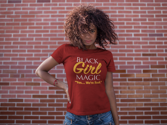 BLM - Black Girl Magic Shirt -Crimson