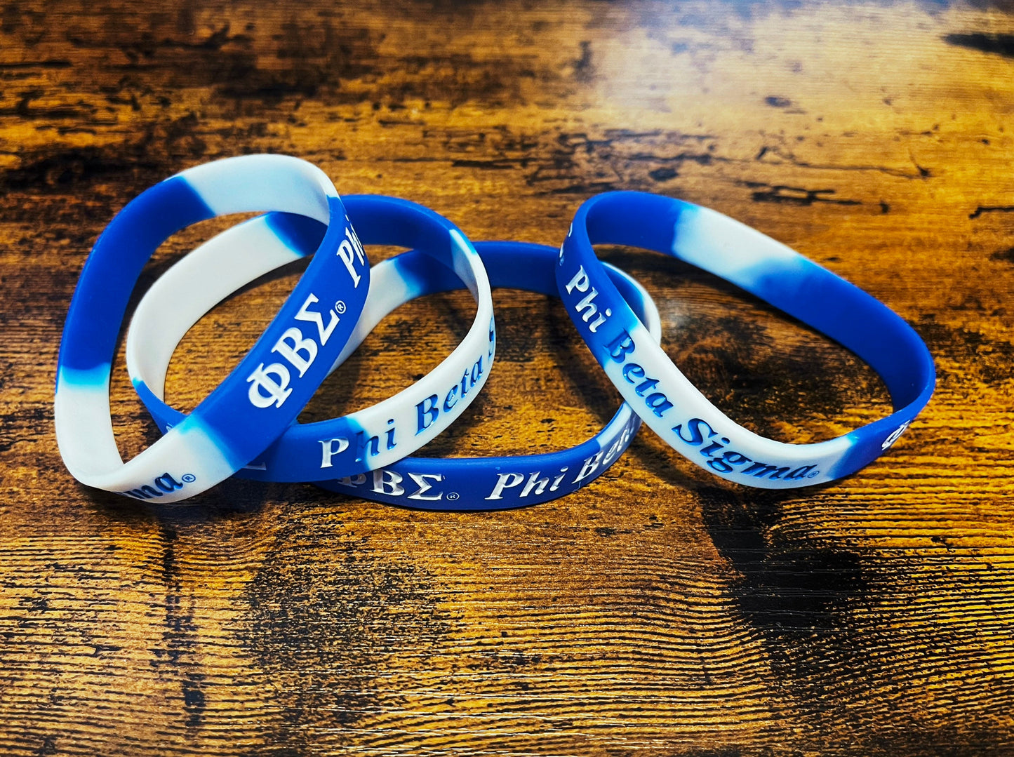 Phi Beta Sigma Bracelet Wristband / Phi Beta Sigma Soft PVC Bracelet - 550strong