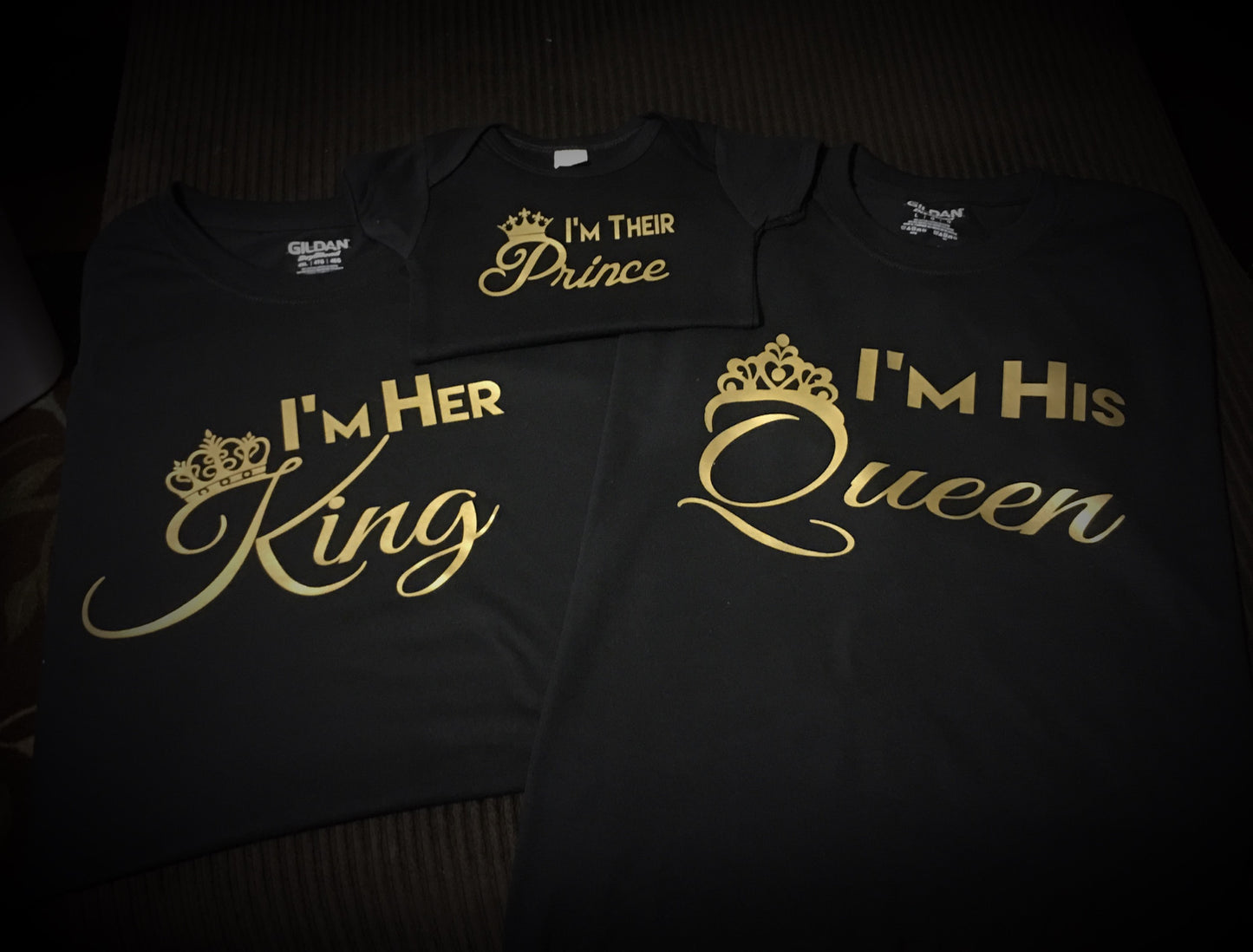 Family - King,Queen,Princess or Prince T-Shirt - Gold Graphics - 550strong